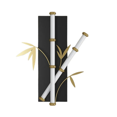 Applique Murale Style Bambou en Métal Design Exotique - Lumiine