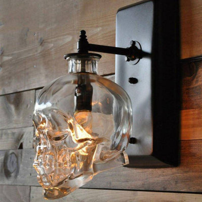 Applique Murale Tête de Mort en Verre - Lumiine