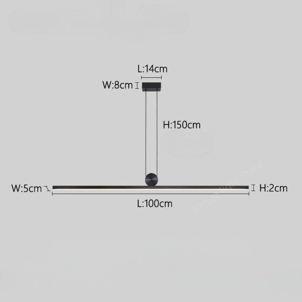 Bande Minimaliste Moderne Suspension Led Lumières pour Salon - Lumiine