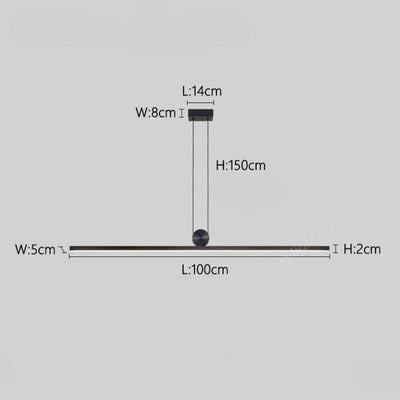 Bande Minimaliste Moderne Suspension Led Lumières pour Salon - Lumiine