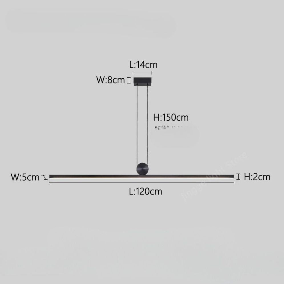Bande Minimaliste Moderne Suspension Led Lumières pour Salon - Lumiine