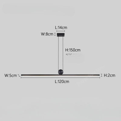 Bande Minimaliste Moderne Suspension Led Lumières pour Salon - Lumiine