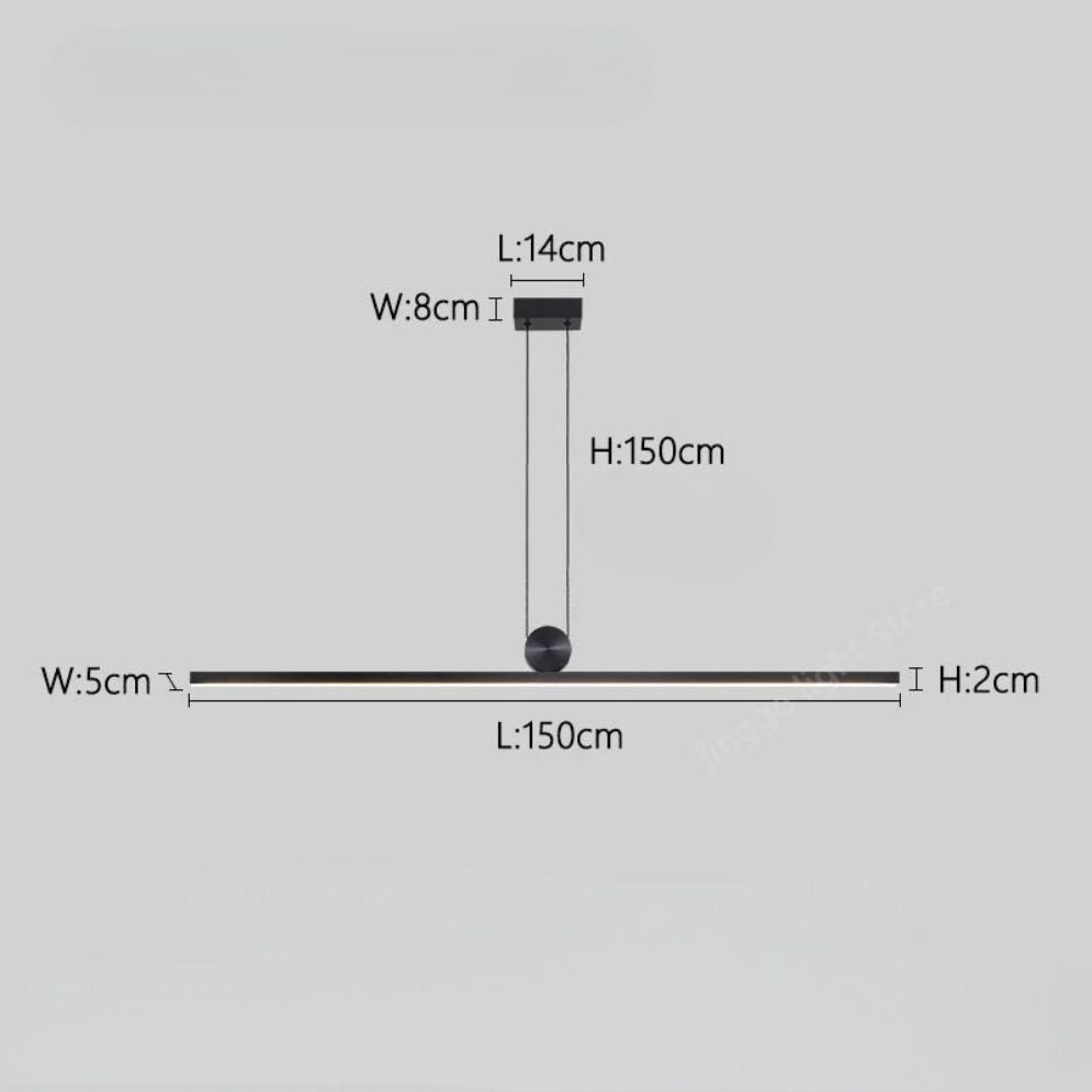 Bande Minimaliste Moderne Suspension Led Lumières pour Salon - Lumiine