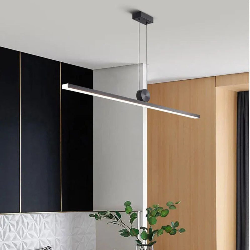 Bande Minimaliste Moderne Suspension Led Lumières pour Salon - Lumiine