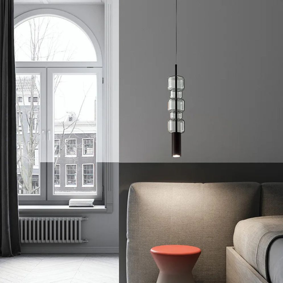 Suspension Design en Métal et Verre - Lumiine