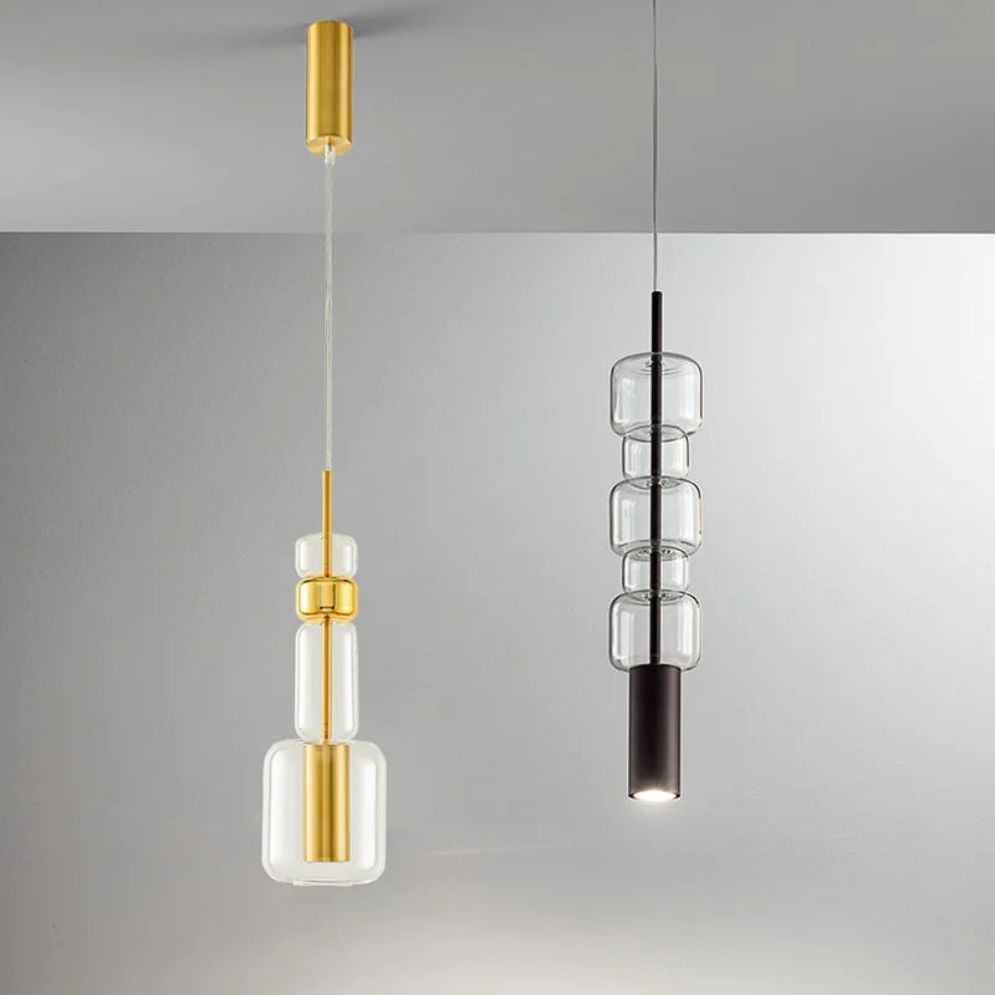 Suspension Design en Métal et Verre - Lumiine