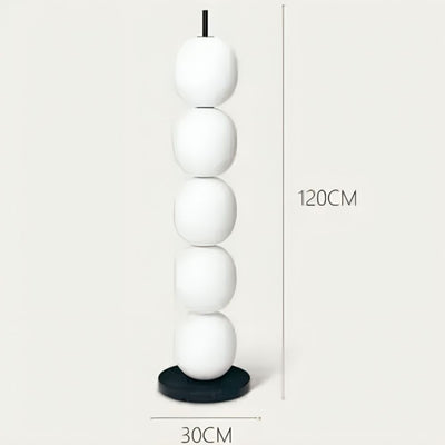 Lampadaire blanc et Noir en métal et Verre pour Intérieur - Lumiine
