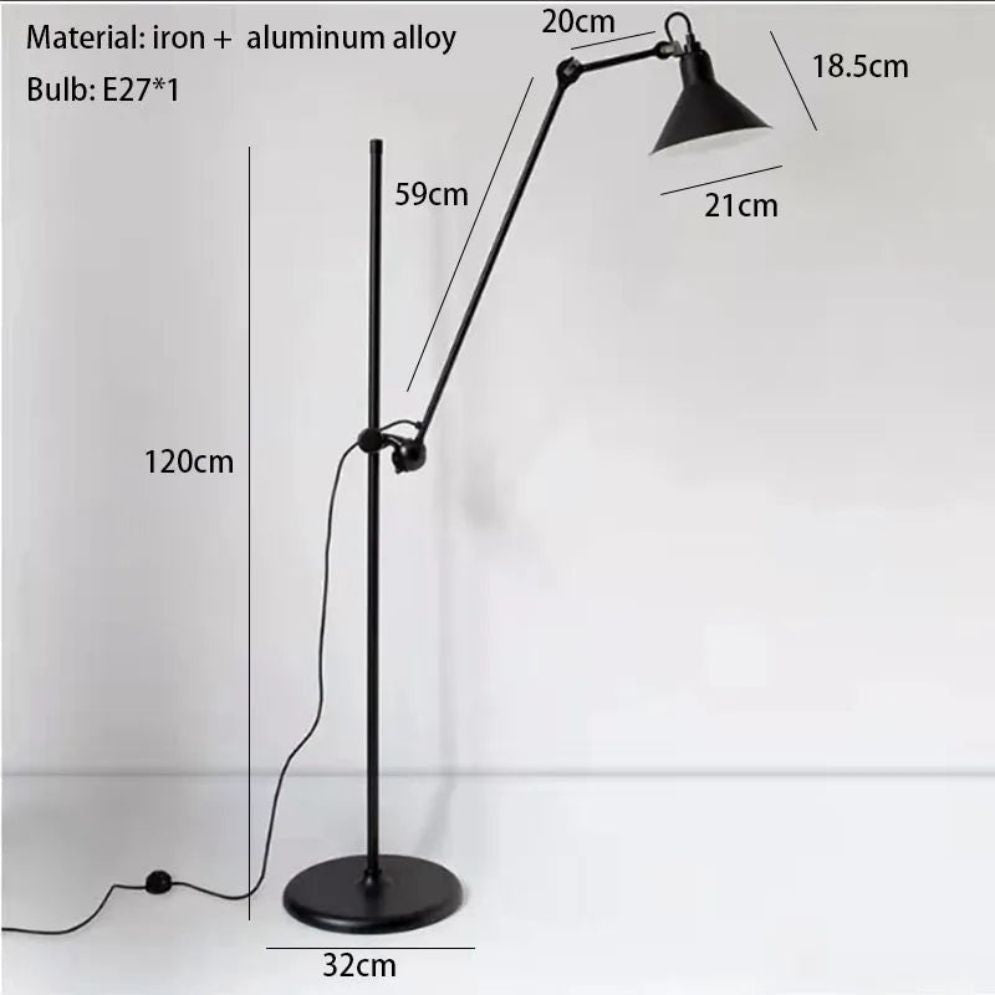Lampadaire Design en Métal et Chrome pour Intérieur Moderne