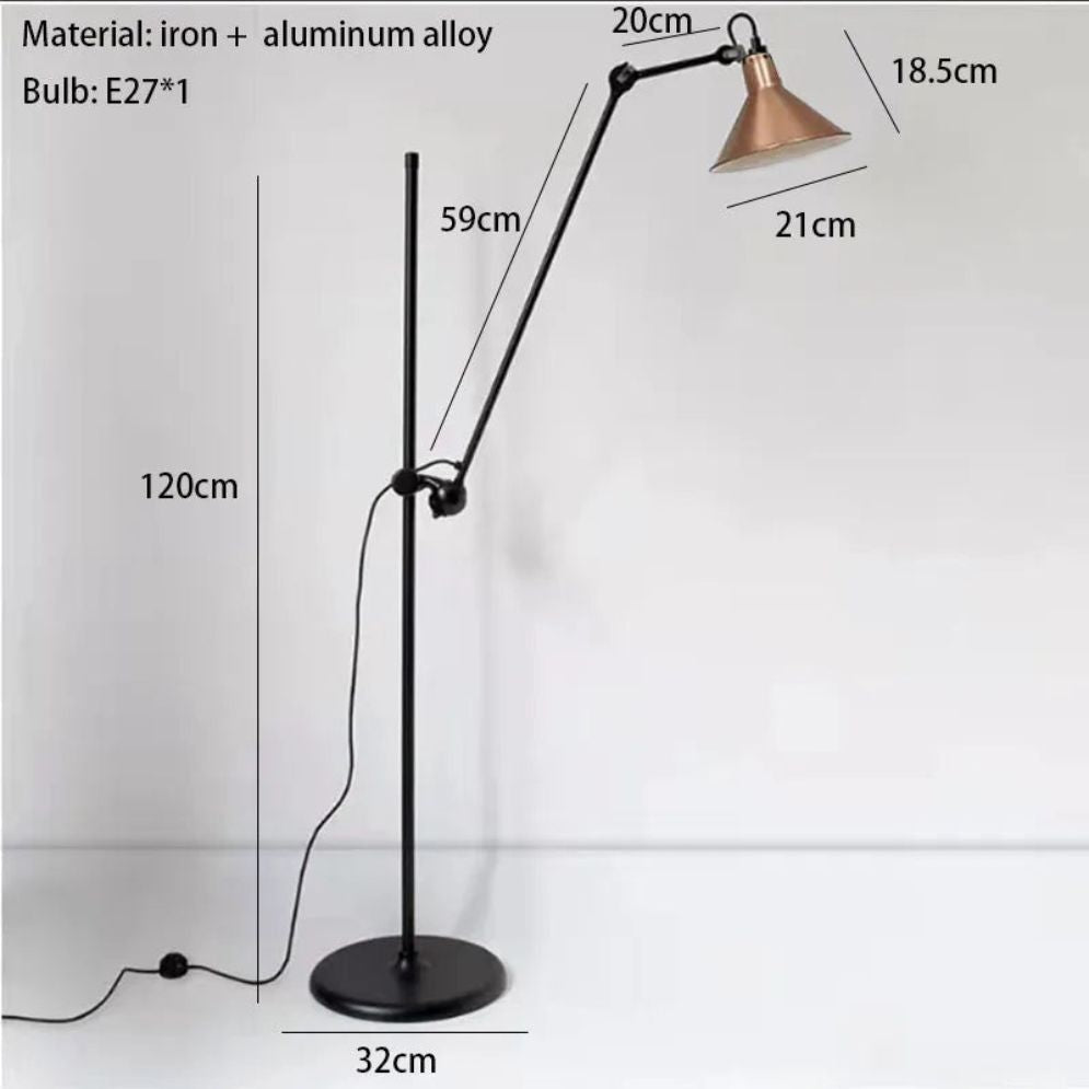 Lampadaire Design en Métal et Chrome pour Intérieur Moderne