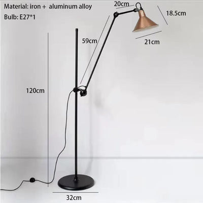 Lampadaire Design en Métal et Chrome pour Intérieur Moderne