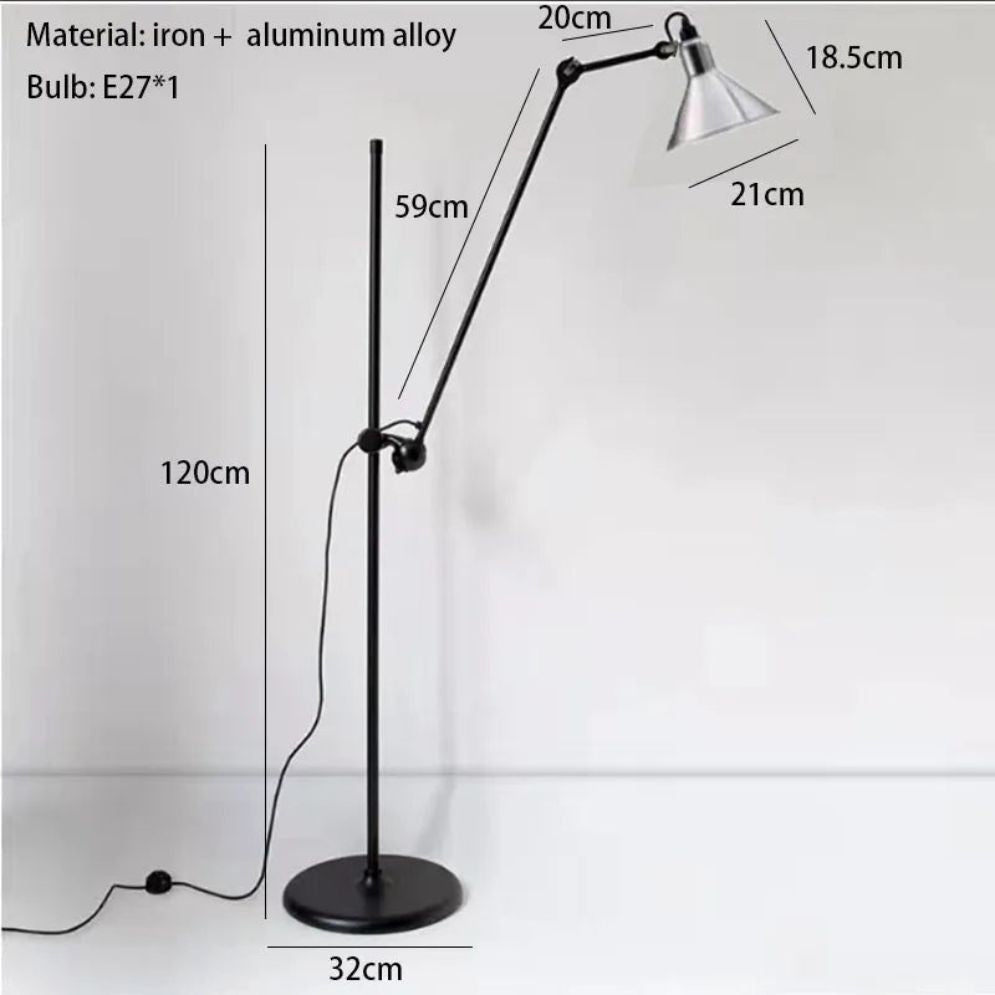 Lampadaire Design en Métal et Chrome pour Intérieur Moderne