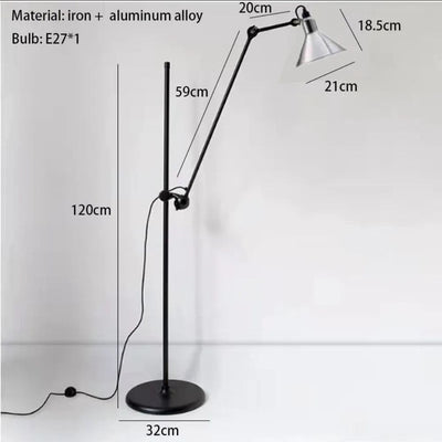 Lampadaire Design en Métal et Chrome pour Intérieur Moderne