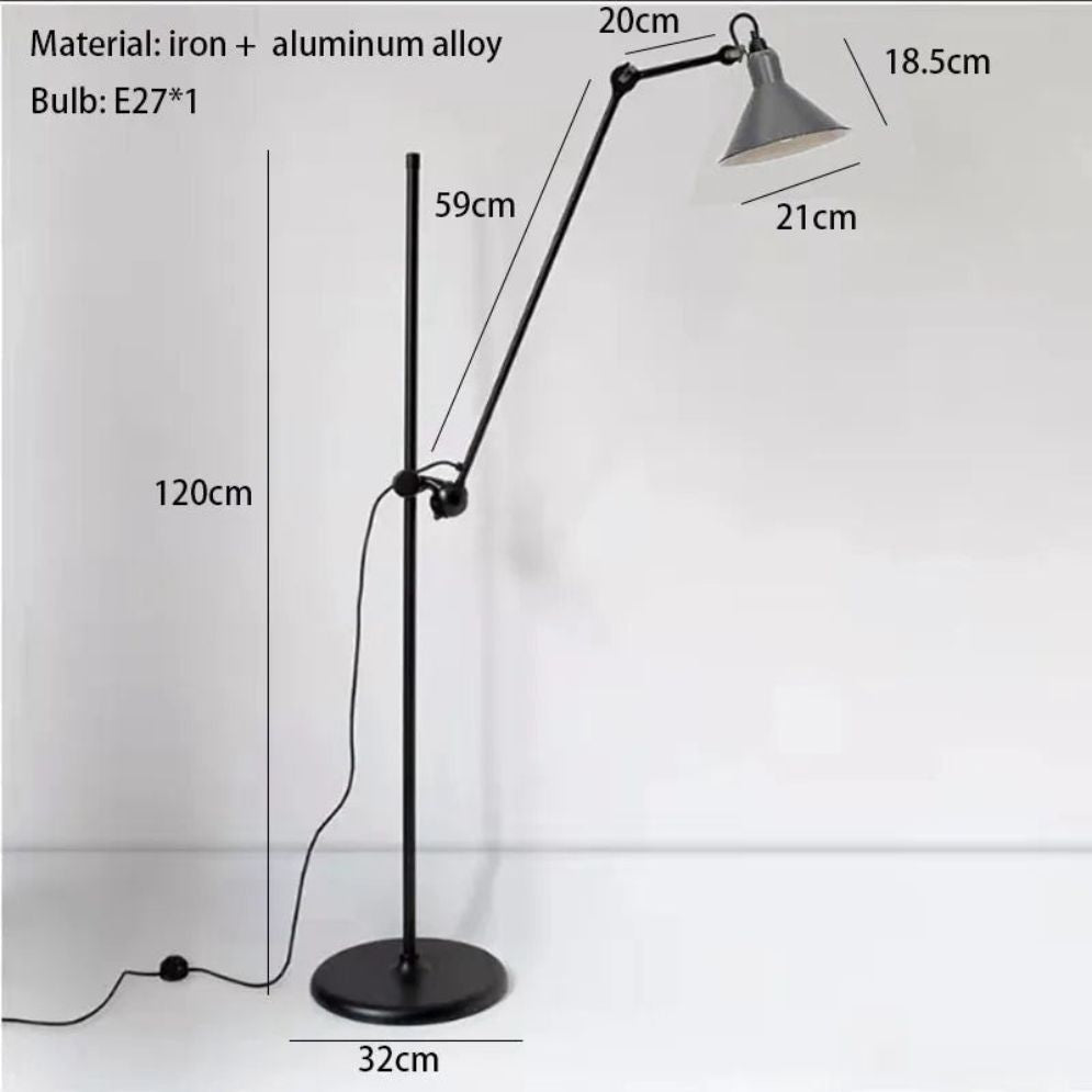 Lampadaire Design en Métal et Chrome pour Intérieur Moderne