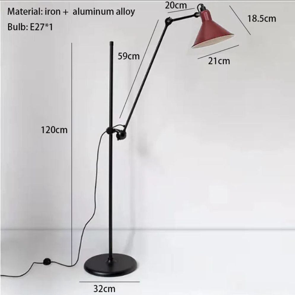 Lampadaire Design en Métal et Chrome pour Intérieur Moderne