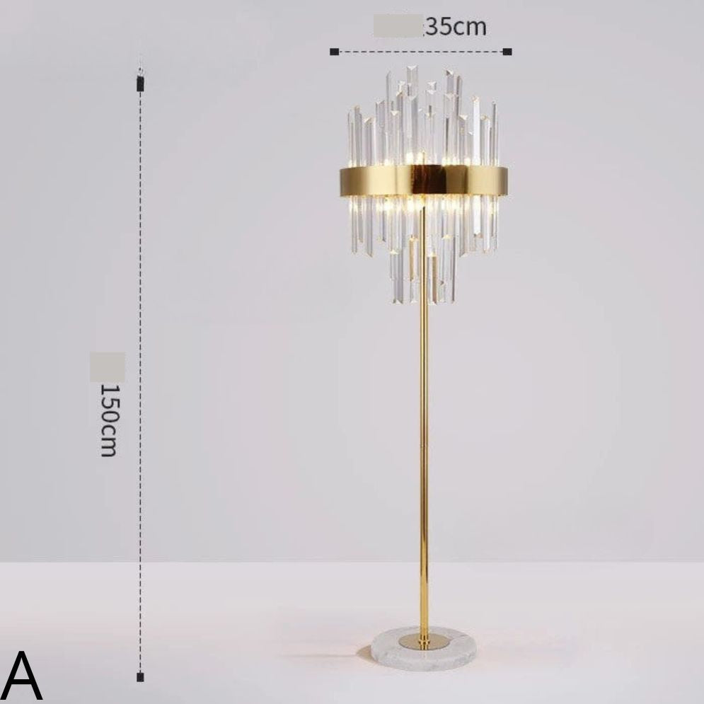 Lampadaire Design Nordique Luxe en Cristal - Lumiine

