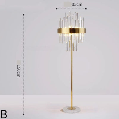 Lampadaire Design Nordique Luxe en Cristal - Lumiine
