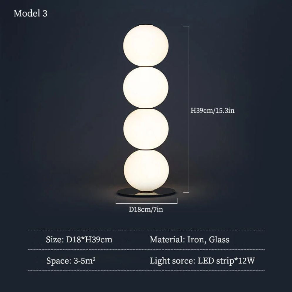 Lampadaire en Verre Design Nordique Décoratif Intérieur Moderne - Lumiine