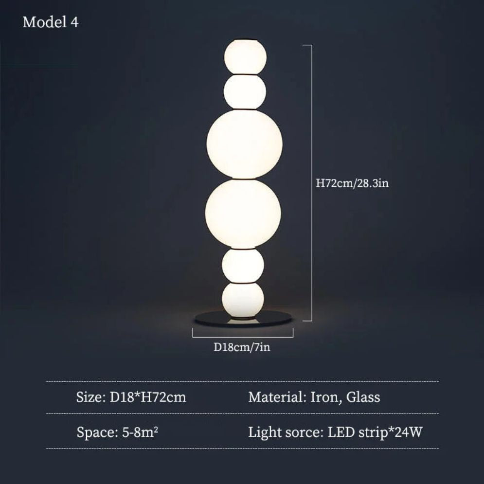 Lampadaire en Verre Design Nordique Décoratif Intérieur Moderne - Lumiine