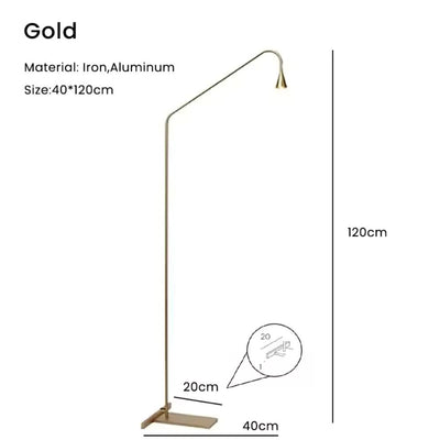 Lampadaire Led Design Base Métal Nordic (Noir ou Doré) - Lumiine