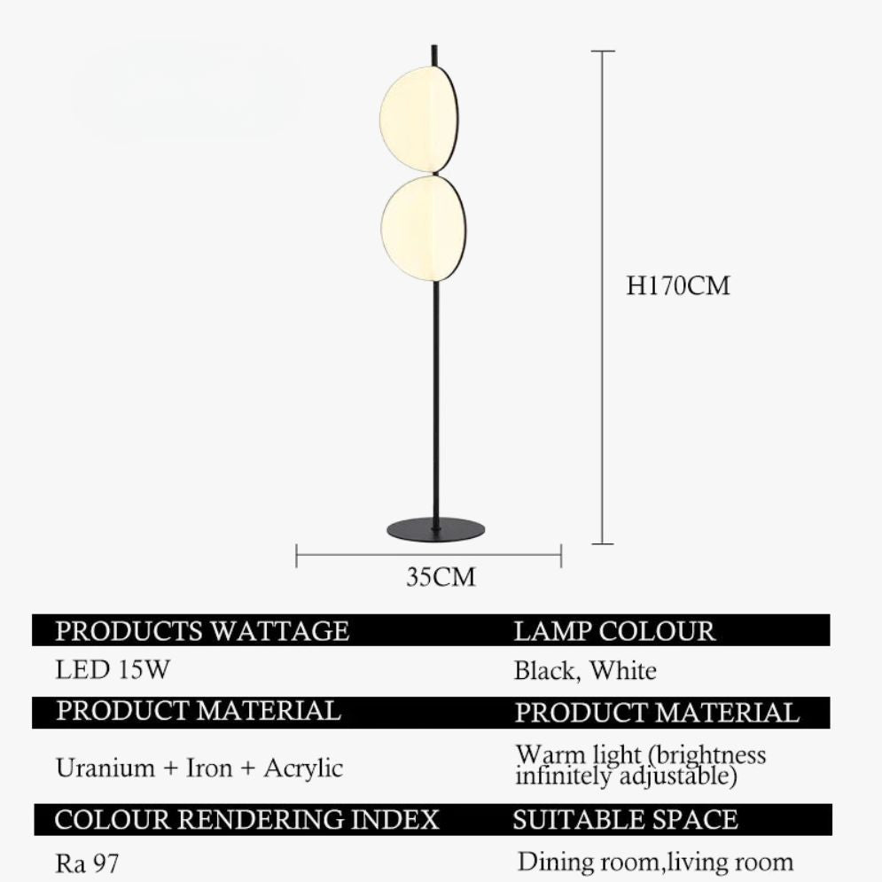 Lampadaire Led Moderne à Éclairage Réglable Design Nordique  - Lumiine