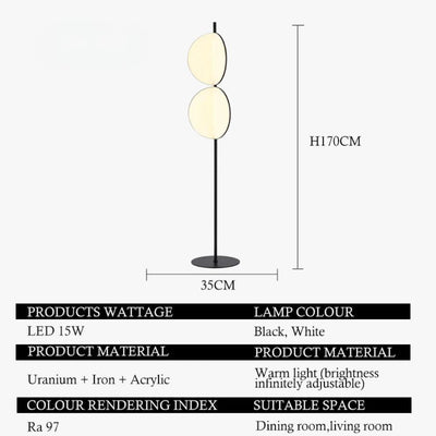 Lampadaire Led Moderne à Éclairage Réglable Design Nordique  - Lumiine