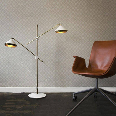 Lampadaire Led Moderne Nordique Double Lumière Décorative - Lumiine