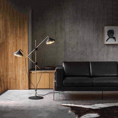 Lampadaire Led Moderne Nordique Double Lumière Décorative - Lumiine