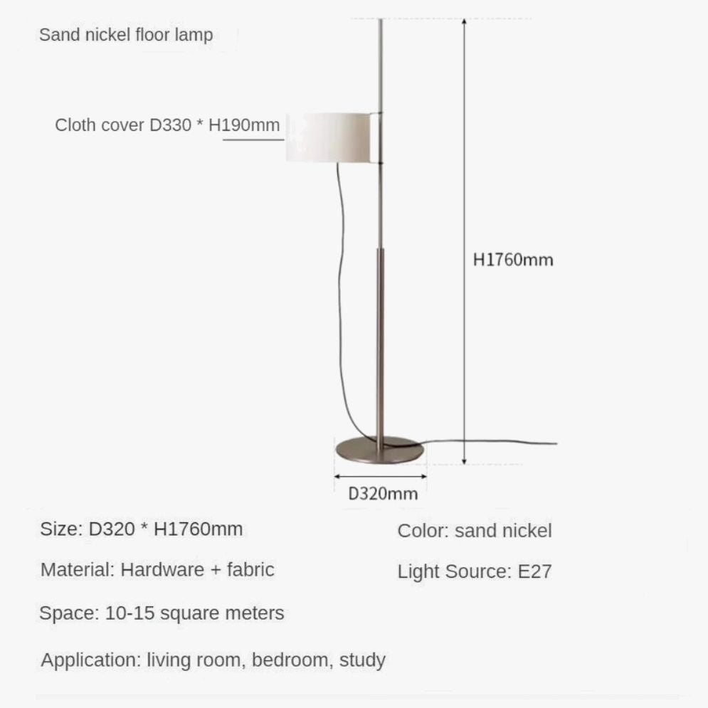 Lampadaire LED Rétro en Tissu pour une Décoration Élégante - Lumiine