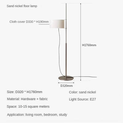 Lampadaire LED Rétro en Tissu pour une Décoration Élégante - Lumiine