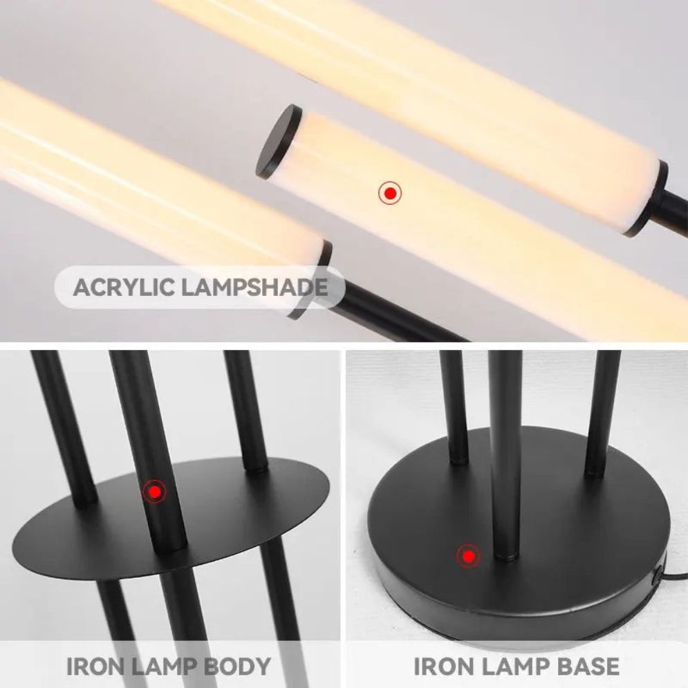 Lampadaire Moderne en Aluminium avec Éclairage Led Réglable - Lumiine
