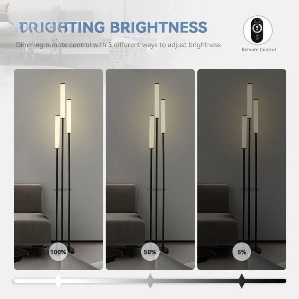 Lampadaire Moderne en Aluminium avec Éclairage Led Réglable - Lumiine
