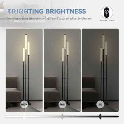 Lampadaire Moderne en Aluminium avec Éclairage Led Réglable - Lumiine
