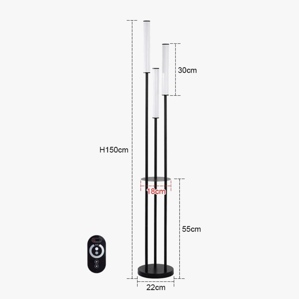 Lampadaire Moderne en Aluminium avec Éclairage Led Réglable - Lumiine
