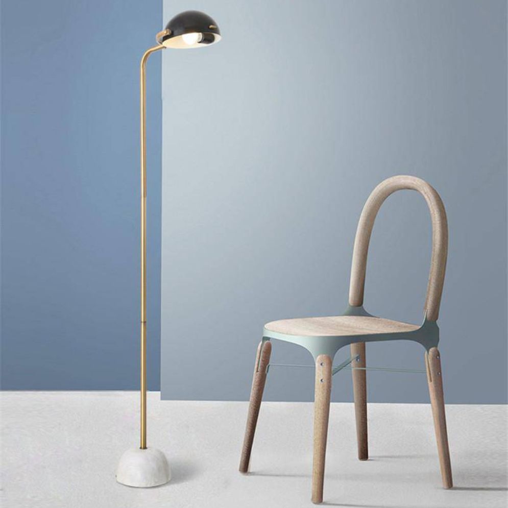 Lampadaire Moderne en Verre Doré pour Décoration Intérieure Nordique - Lumiine