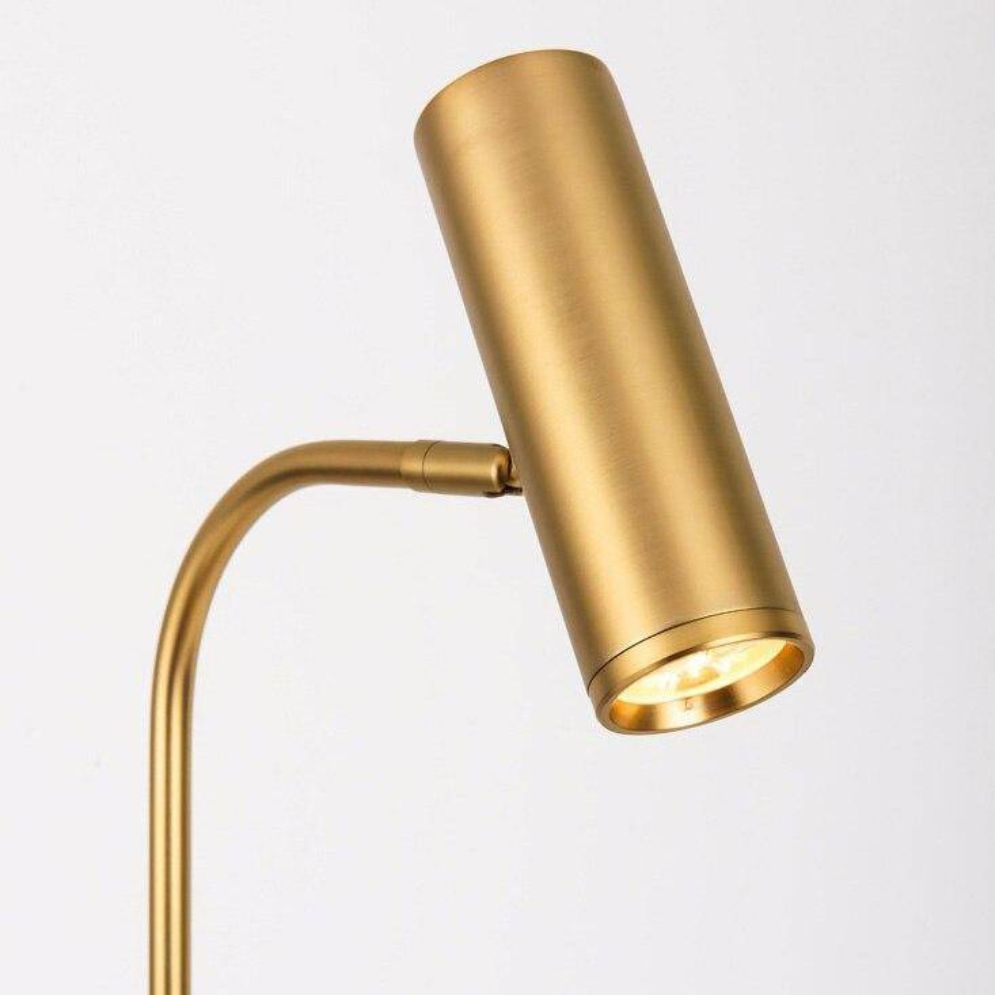 Lampadaire Nordique Doré avec Base en Marbre Réglable