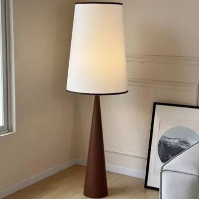 lampadaire Nordique Rétro Wabi Sabi Bois Abat-Jour Tissu