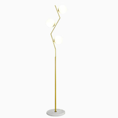 Lampadaire Post Moderne Ceto Lampe de Sol Design en Verre et Led - Lumiine