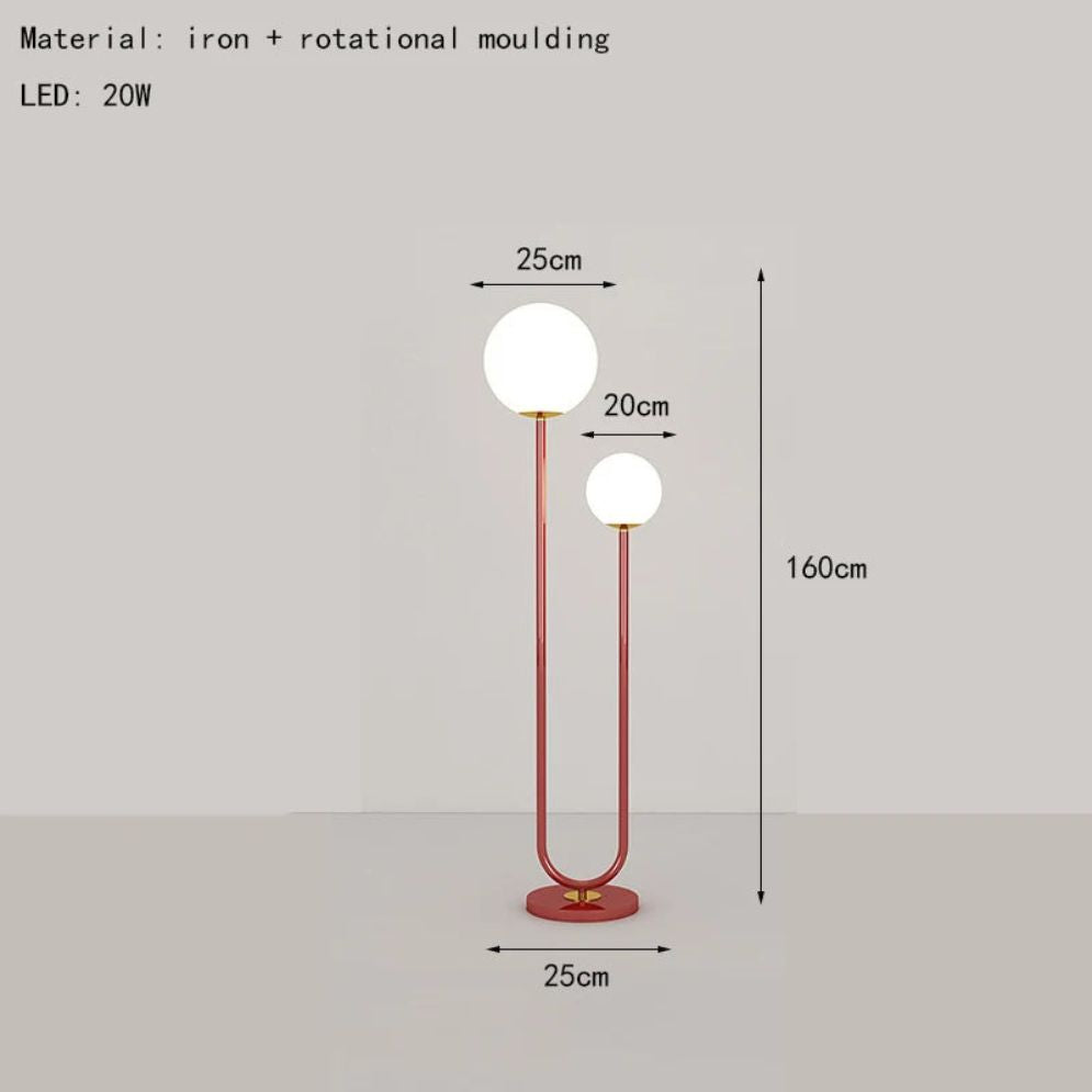 Lampadaire Rétro en Verre Design Nordique pour Décoration Intérieure - Lumiine