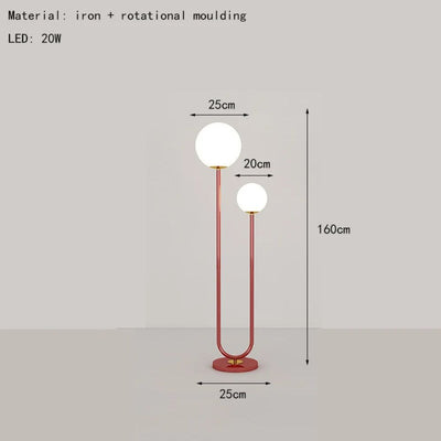 Lampadaire Rétro en Verre Design Nordique pour Décoration Intérieure - Lumiine