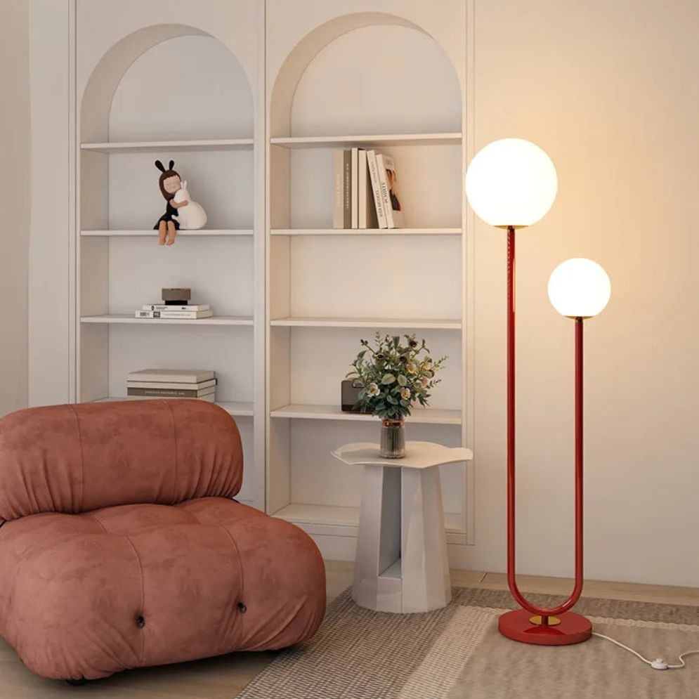 Lampadaire Rétro en Verre Design Nordique pour Décoration Intérieure - Lumiine