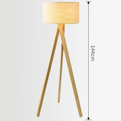 Lampadaire Scandinave en Bois à Trois Pieds - Lumiine