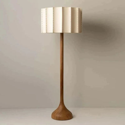 Lampadaire Vintage en Bois Massif Style Wabi Sabi Décoration Intérieure - Lumiine