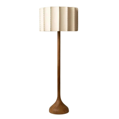 Lampadaire Vintage en Bois Massif Style Wabi Sabi Décoration Intérieure - Lumiine