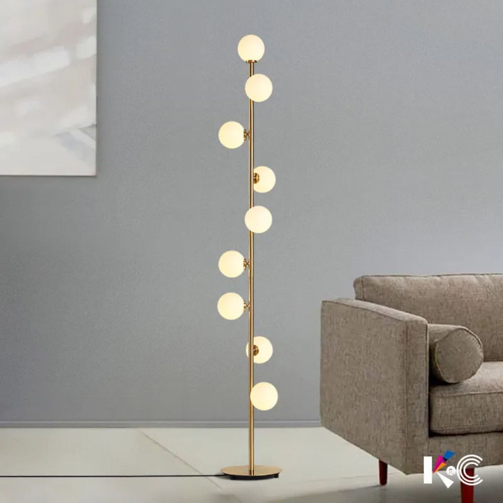 Lampadaires en Verre Modernes Led Boules Rondes Salons Canapé - Lumiine
