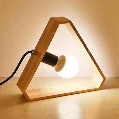 Lampe à Poser avec Socle en Bois et Bras en Métal - Lumiine
