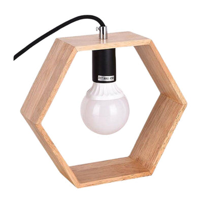 Lampe à Poser avec Socle en Bois et Bras en Métal - Lumiine

