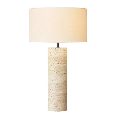 Lampe à Poser en Travertin Naturel Design Décoratif - Lumiine

