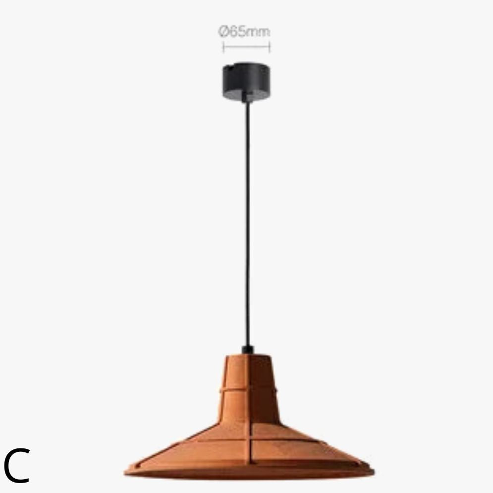 Lampe à Suspension LED en Pierre de Ciment Style Industriel - Lumiine