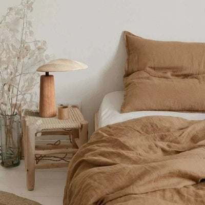 Lampe de Bureau Art Déco Scandinave en Bois - Lumiine