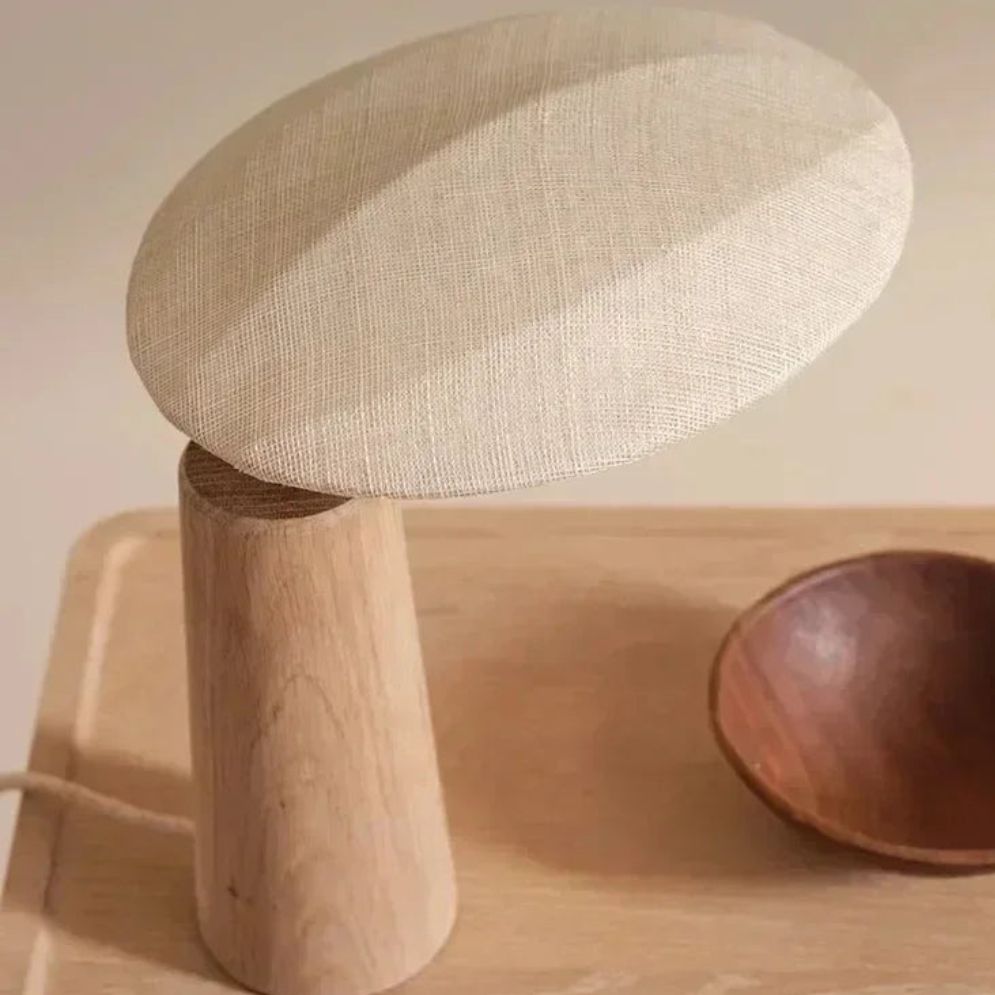 Lampe de Bureau Art Déco Scandinave en Bois - Lumiine